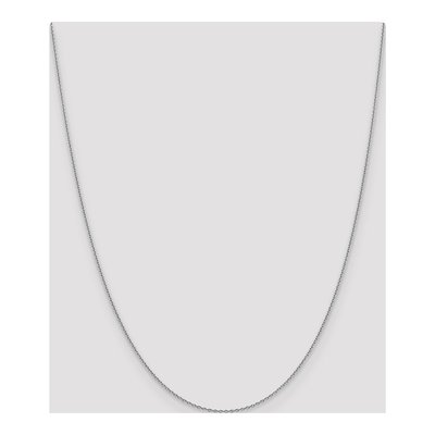 14K White Gold 1.4mm Cable Forzantine Chain – view 5