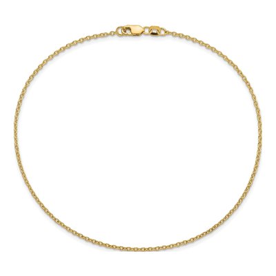 14K Yellow Gold 1.4mm Cable Forzantine Chain Anklet – view 4