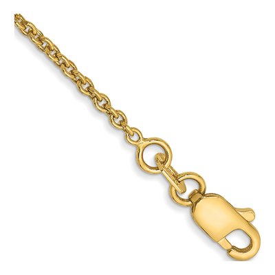 14K Yellow Gold 1.4mm Forzantine Chain Anklet