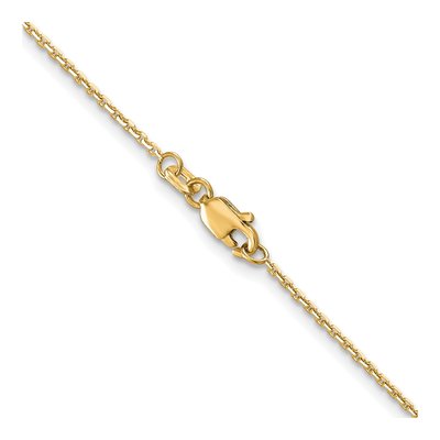 14K Yellow Gold 1.2mm Diamond-Cut Cable Chain – view 3