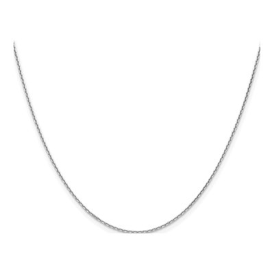 14K White Gold 1.2mm Diamond-Cut Cable Chain – view 3