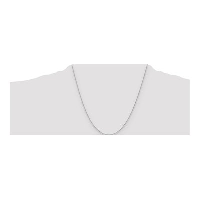 14K White Gold 1.2mm Diamond-Cut Cable Chain – view 5