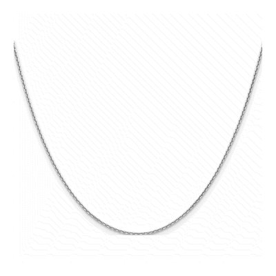 14K White Gold 1.2mm Diamond-Cut Cable Chain – view 4