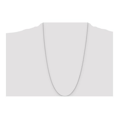 14K White Gold 1.2mm Diamond-Cut Cable Chain – view 5