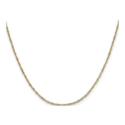 14K Yellow Gold 1.4mm Singapore Chain – view 3