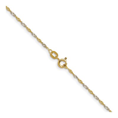 14K Yellow Gold 1.4mm Singapore Chain – view 4