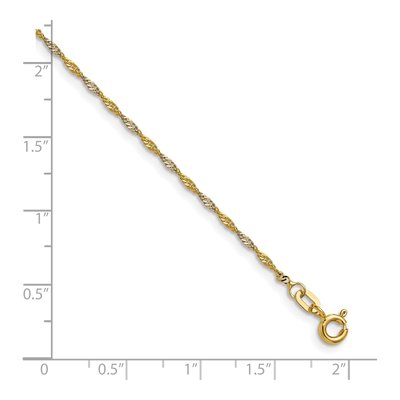 14K Yellow Gold 1.4mm Singapore Chain – view 6
