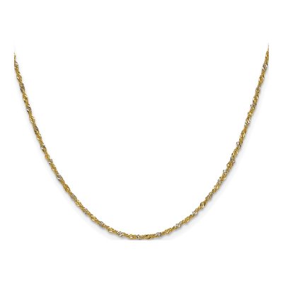 14K Yellow Gold 1.65mm Singapore Chain – view 3