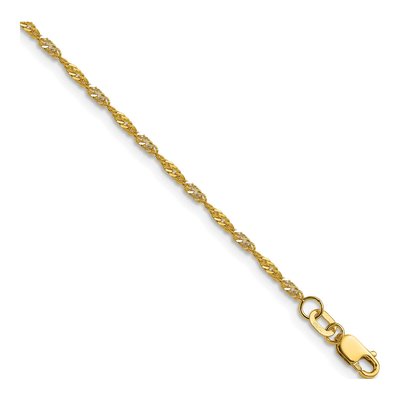 14K Yellow Gold 1.65mm Singapore Chain