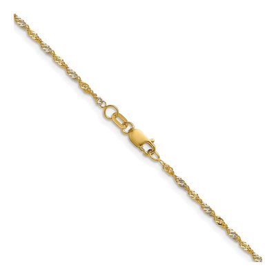14K Yellow Gold 1.65mm Singapore Chain – view 4
