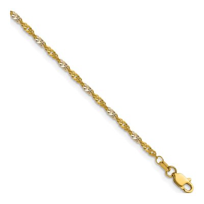 14K Yellow Gold 1.9mm Singapore Chain