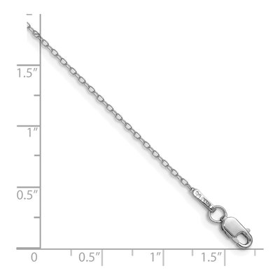 14K White Gold 0.8mm Cable Forzantine Chain Anklet – view 2