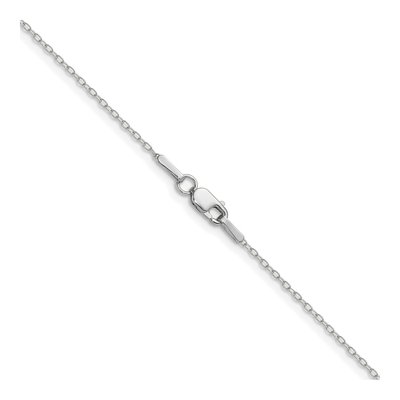 14K White Gold 0.8mm Cable Forzantine Chain – view 4