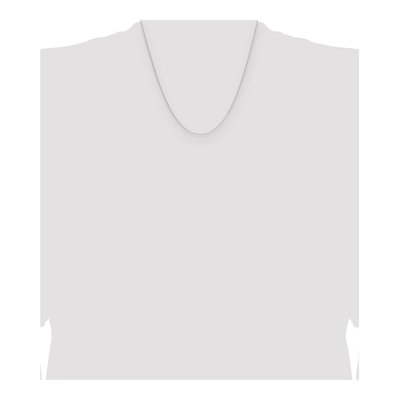 14K White Gold 0.8mm Cable Forzantine Chain – view 5