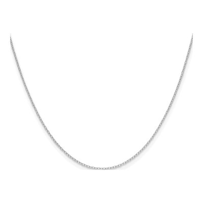14K White Gold 0.8mm Cable Forzantine Chain – view 3