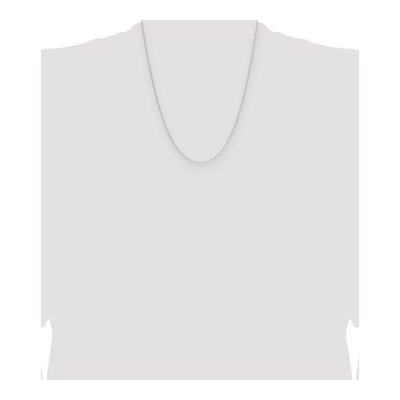 14K White Gold 0.8mm Cable Forzantine Chain – view 5