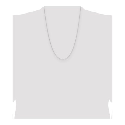 14K White Gold 0.8mm Cable Forzantine Chain – view 5
