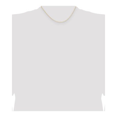 14K Yellow Gold 0.8mm Diamond-Cut Cable Forzantine Chain – view 4