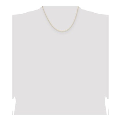 14K Yellow Gold 0.8mm Diamond-Cut Forzantine Chain – view 4