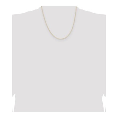 14K Yellow Gold 0.8mm Diamond-Cut Cable Forzantine Chain – view 4