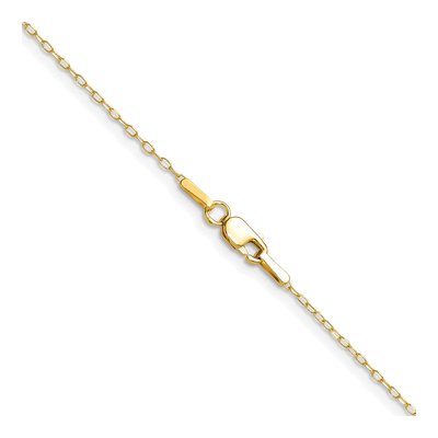 14K Yellow Gold 0.8mm Diamond-Cut Cable Forzantine Chain – view 3