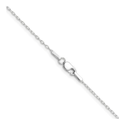 14K White Gold 0.8mm Diamond-Cut Cable Forzantine Chain – view 4