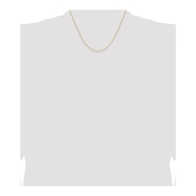 14K Yellow Gold 1mm Diamond-Cut Cable Forzantine Chain – view 6