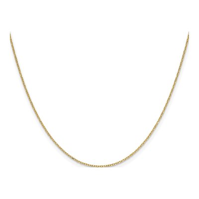 14K Yellow Gold 1mm Diamond-Cut Cable Forzantine Chain – view 3