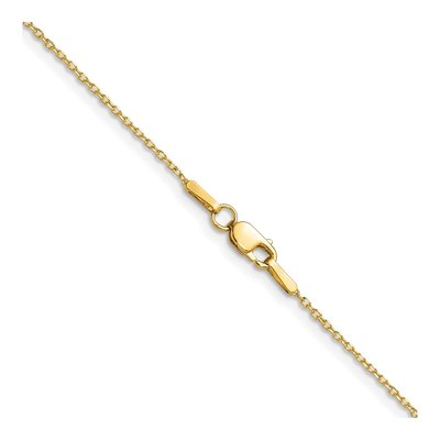 14K Yellow Gold 1mm Diamond-Cut Cable Forzantine Chain – view 4