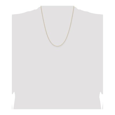 14K Yellow Gold 1mm Diamond-Cut Cable Forzantine Chain – view 5