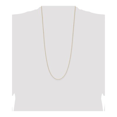 14K Yellow Gold 1mm Diamond-Cut Cable Forzantine Chain – view 5