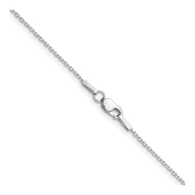 14K White Gold 1mm Diamond-Cut Forzantine Chain – view 3