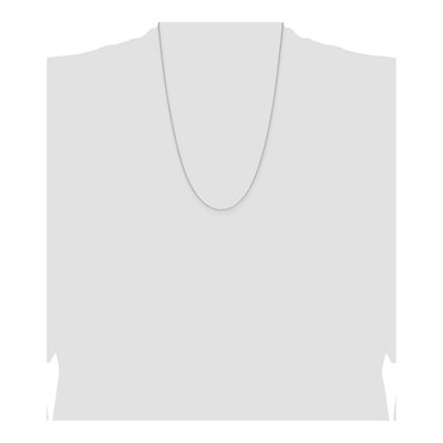 14K White Gold 1mm Diamond-Cut Cable Forzantine Chain – view 4