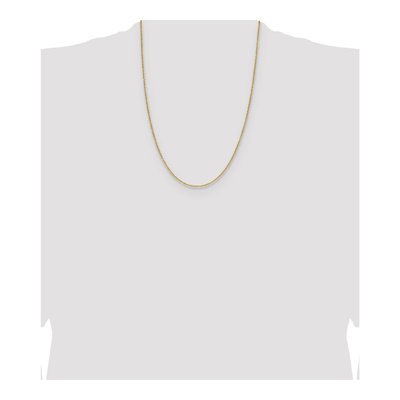 14K Yellow Gold 1.4mm Diamond-Cut Cable Forzantine Chain – view 5