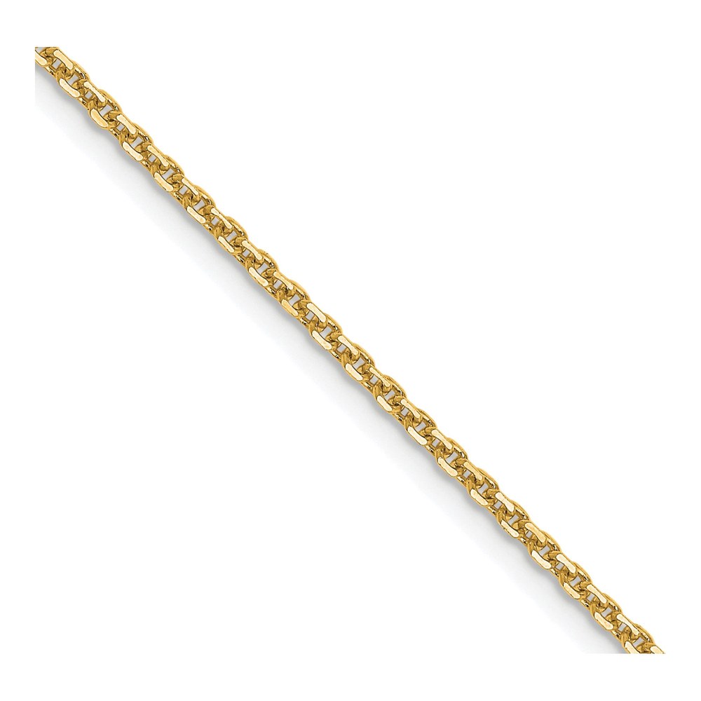 14K 30 Inch 1.4mm Diamond-Cut Forzantine Cable Chain Necklace with Lobster Clasp