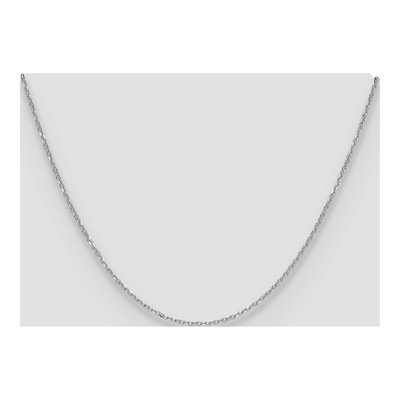 14K White Gold 1.4mm Diamond-Cut Cable Forzantine Chain – view 4