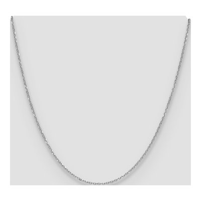 14K White Gold 1.4mm Diamond-Cut Forzantine Chain – view 4