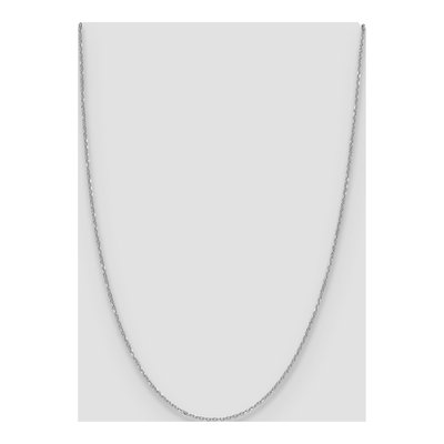 14K White Gold 1.4mm Diamond-Cut Cable Forzantine Chain – view 4