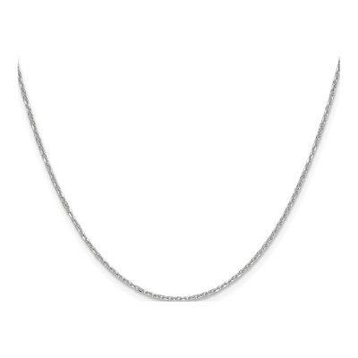 14K White Gold 1.4mm Diamond-Cut Cable Forzantine Chain – view 2