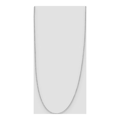 14K White Gold 1.4mm Diamond-Cut Cable Forzantine Chain – view 4
