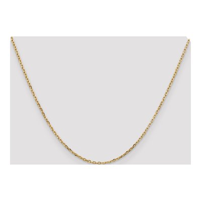 14K Yellow Gold 1.8mm Diamond-Cut Round Open Cable Chain – view 5