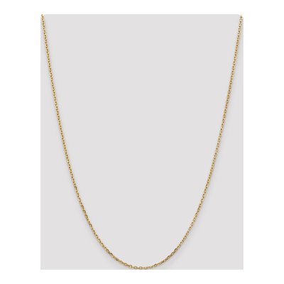 14K Yellow Gold 1.8mm Diamond-Cut Round Open Cable Chain – view 5