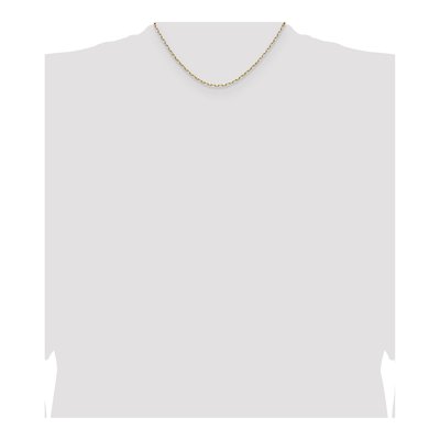 14K Yellow Gold 2.1mm Beveled Paperclip Chain – view 5
