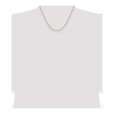 14K Yellow Gold 2.1mm Beveled Paperclip Chain – view 5