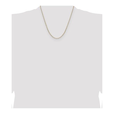 14K Yellow Gold 2.1mm Beveled Paperclip Chain – view 5