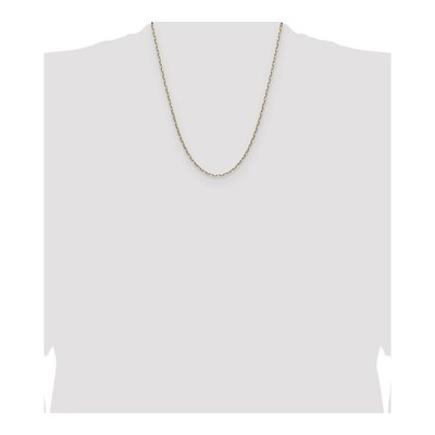 14K Yellow Gold 2.1mm Beveled Paperclip Chain – view 5
