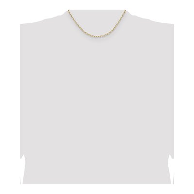 14K Yellow Gold 3mm Beveled Paperclip Chain – view 4