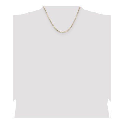 14K Yellow Gold 3mm Beveled Paperclip Chain – view 4