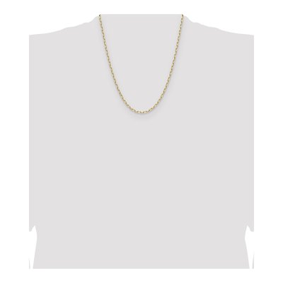14K Yellow Gold 3mm Beveled Paperclip Chain – view 4