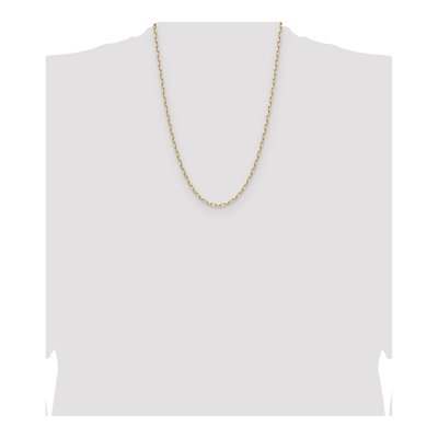 14K Yellow Gold 3mm Beveled Paperclip Chain – view 4